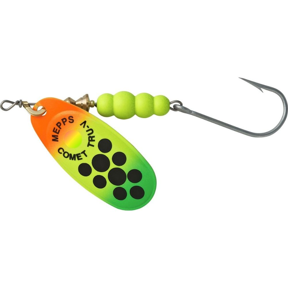Mepps Comet TRU-V Single Hook Spinner FireTiger/Black / 4 (1/3oz)