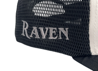 Raven Hat - White/Black - Leather Patch