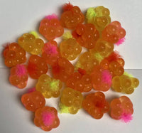 Mixed Colors Salmon Spawn Egg Sack Orange Pink Chartreuse