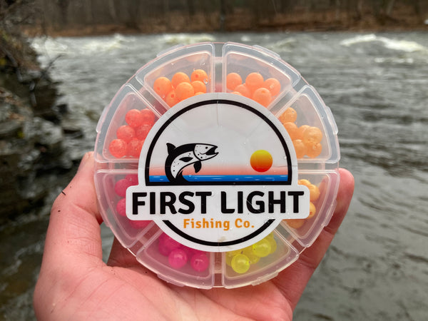 TroutBeads Pack 8 Colors With Bead Box First Light Fishing Co Edition –  First Light Fishing co.